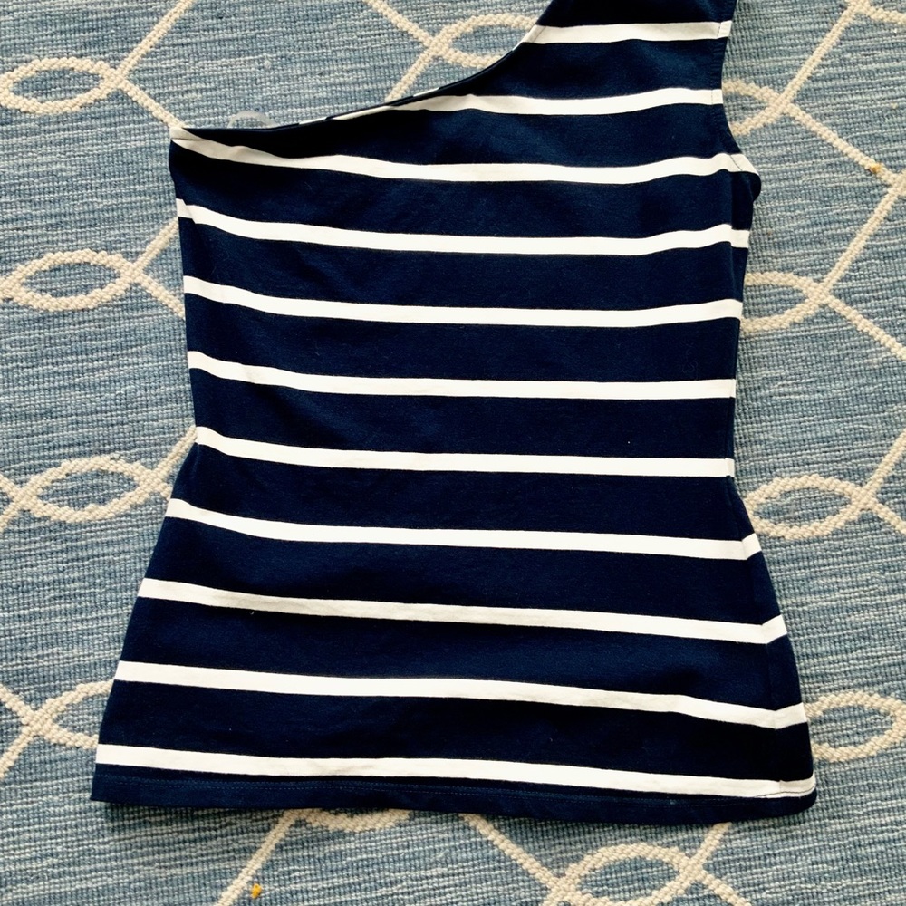 Boston Proper sleeveless one shoulder top.
